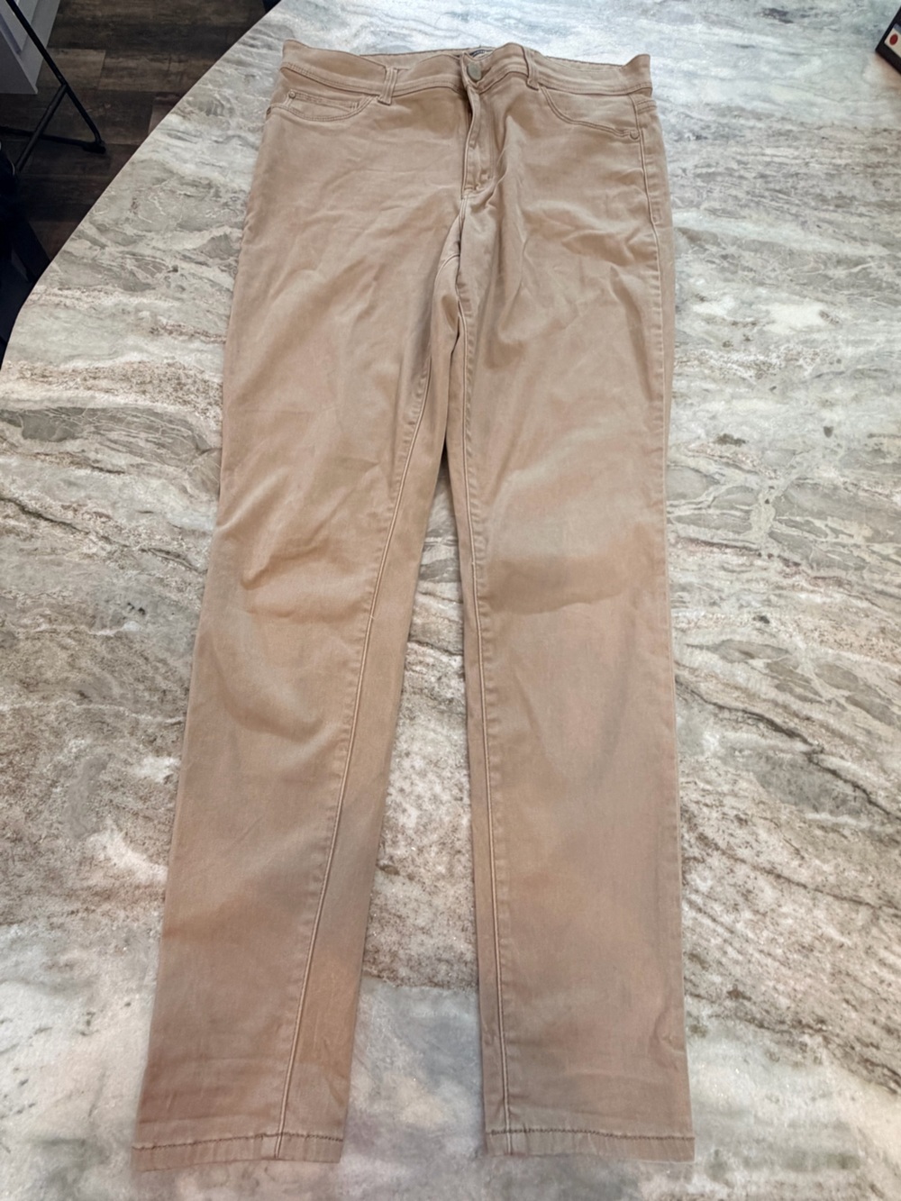 Jordache Super Skinny Pants Size 12 Beige Stretch Jeggings Skinny Jeans Tan Pant